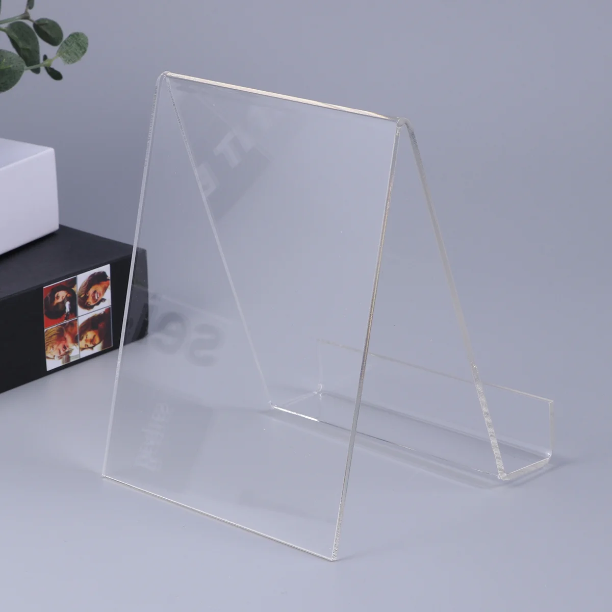 Easel Book Holder Rack Stand Literature Document Brochure Holder Clear Transparent Book Shelf Record Display Stand A5 2