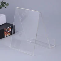 Easel Book Holder Rack Stand Literature Document Brochure Holder Clear Transparent Book Shelf Record Display Stand A5 2
