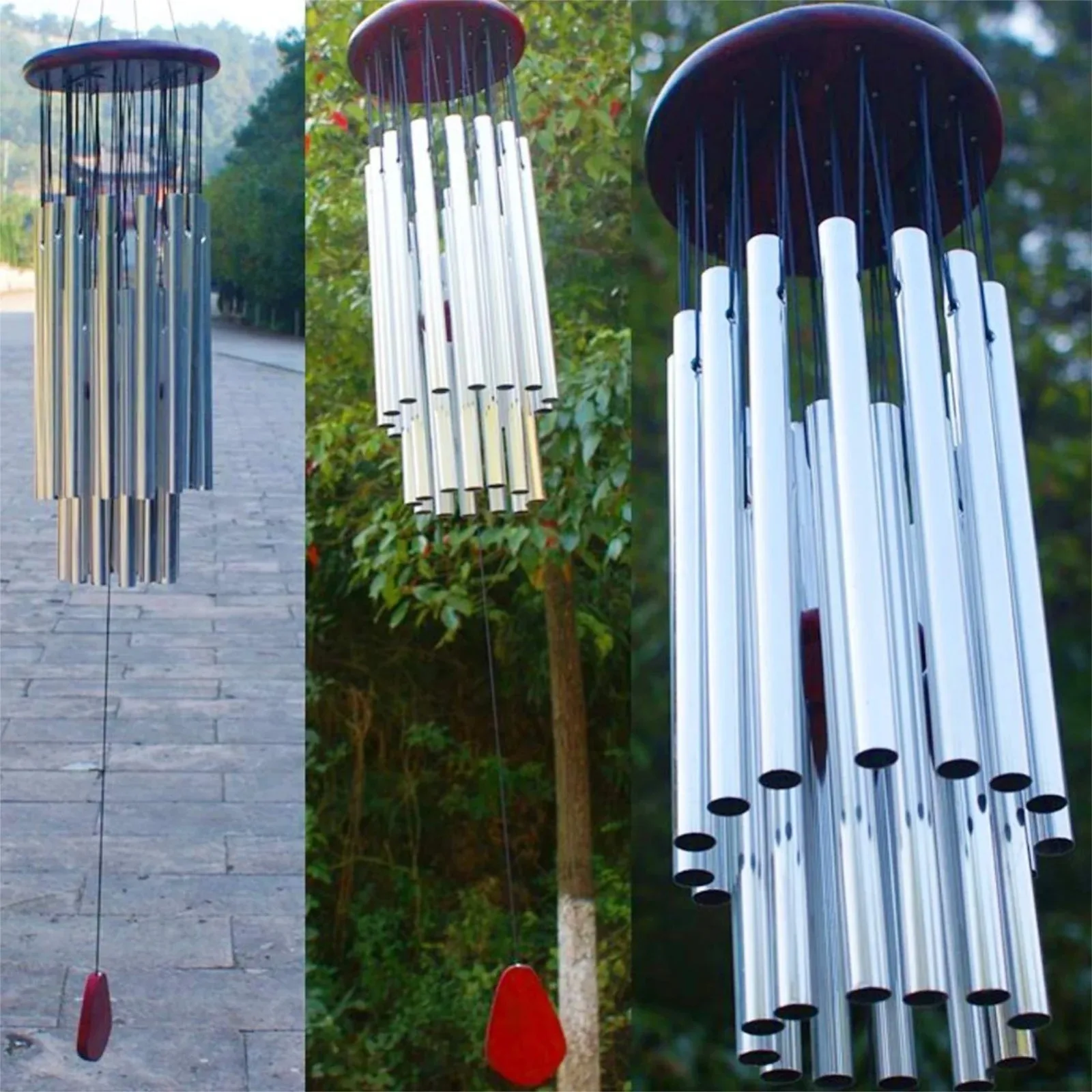 Outdoor Wind Chimes 27 Tubes Handmade Large Wind Chimes for Outside Tuned Hummingbird Aeolian Bells