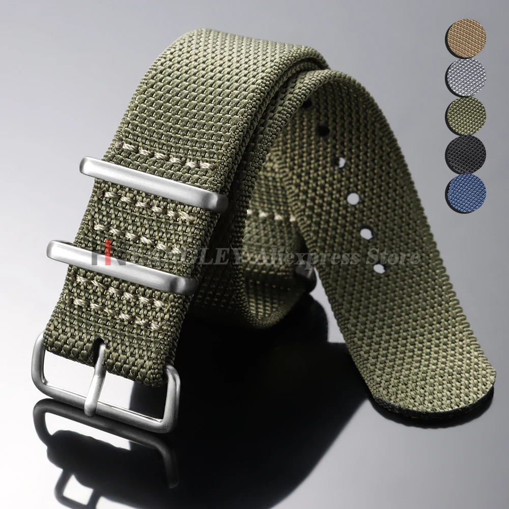 Premium Woven Nylon Men's Sport Watch Strap - High-Quality Fabric Band