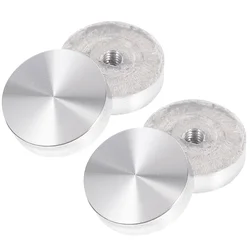 4pcs Round Aluminum Circle Disc Glass Tops Adapter for Glass Table Tea Tables