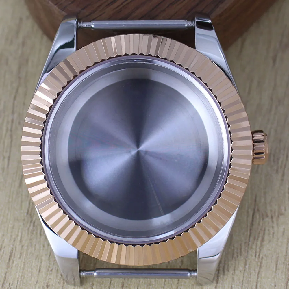 Fashion Round Edge Watch Case with Sapphire Glass - Waterproof, 36mm/39mm, 28.5mm Dial Compatibility
