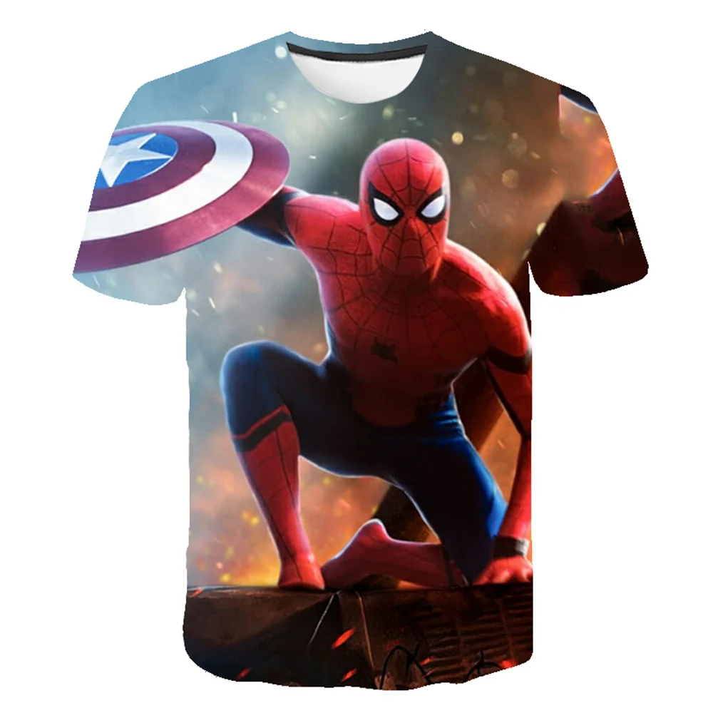 

Children New Marvel Spiderman T-shirts Clothes Trapstars Print 3d Tshirts Child Baby Tops Clothing Harajuku Tops Tees Costumes