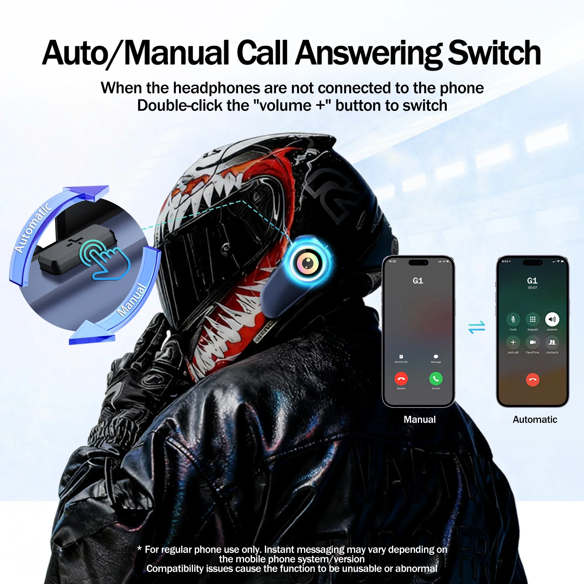 G1 Helmet Bluetooth Intercom Waterproof