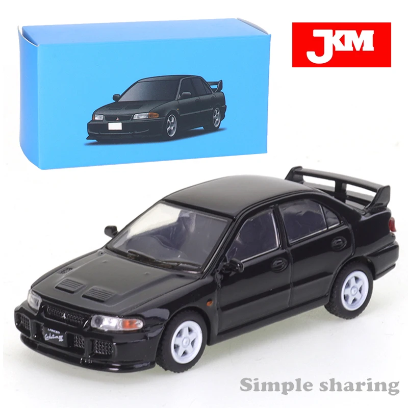 

JKM1/64 JMitsubishi EVO3 blue Vehicle Model Layout Brinquedo Infantil Kids Xmas Gift Toys for Boys