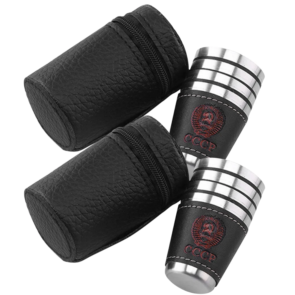 

2 Sets of Camping Beer Cup Mug Reusable Stackable Drinking Cup for Hiking Picnic Travel