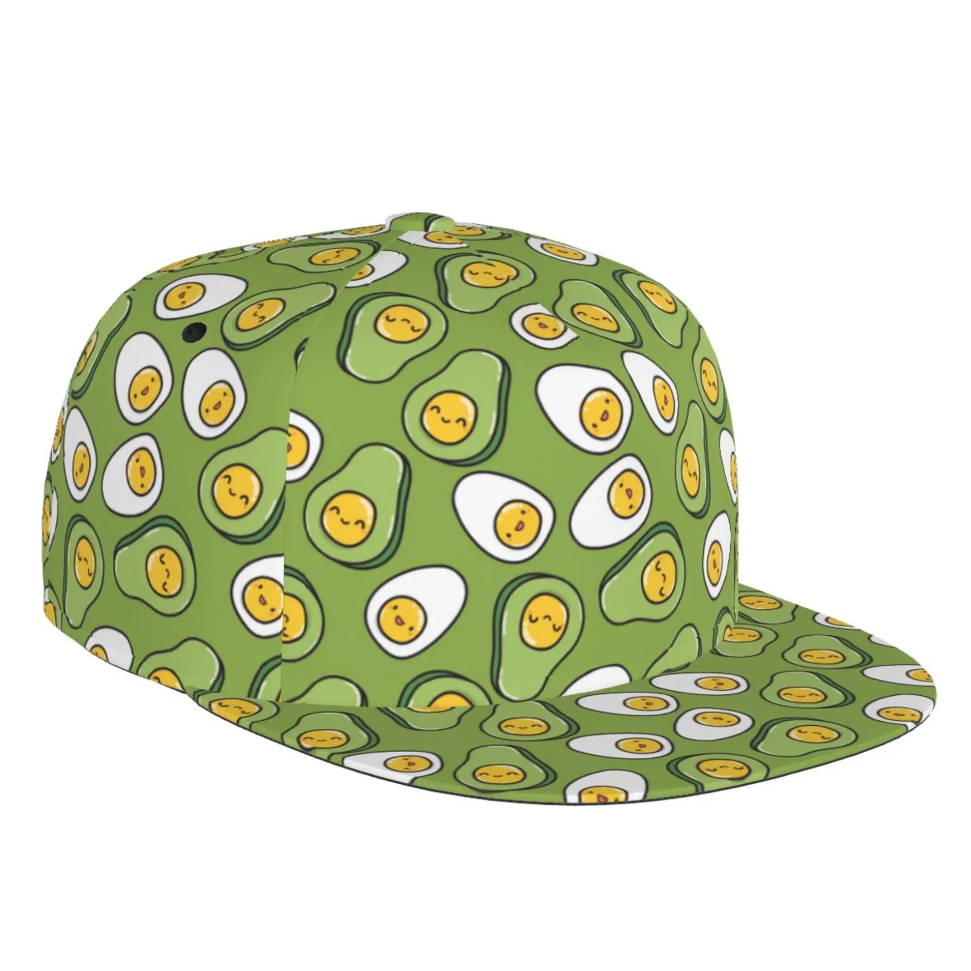 

Cartoon Avocado Cute Green Flat Bill Brim Baseball Cap Hip Hop Dad Snapback Hat Adjustable Dad One Size Print for Travel Running