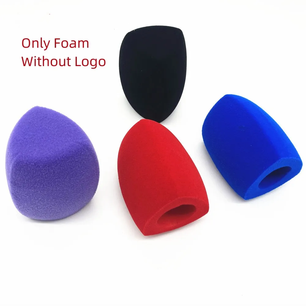 

BlueMantis Microphone Sponge Printing Covers Customized Mic Windscreens Logo Foam Windshield For TV Stations Reporters Interview
