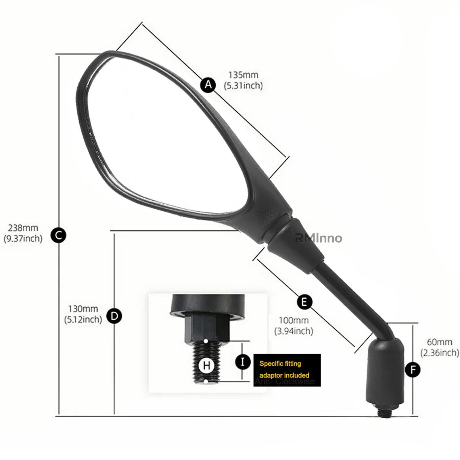 혼다 CB1000R, CB650R, CB650F, CB500F, CB500X, CB300R, CB190R 오토바이 미러, 네이키드 스트리트 바이크 사이드 리어뷰 미러