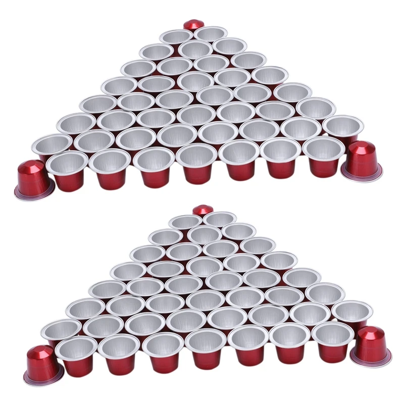 Promozione! 100 Set Tazza Di Capsule Di Caffè Ricaricabile Usa E Getta Per Cialde Nespresso Per Pacchetto Di Alimenti Per Macchine Da Caffè Automatich