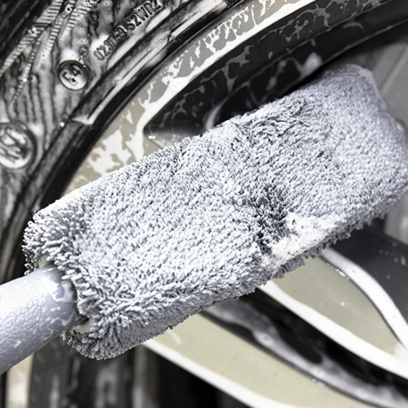 Cleaning Brush Microfiber Wash Wheel Detailing Car Tire Hub Long Handle Car Trunk Motorcycle Auto Washing Tools