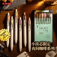 Japan UNI Small Thick Core Limited Night Coffee Uni-ball One Students Press The Water Pen Set 0.5mm 6 Colors Fall Limited 1