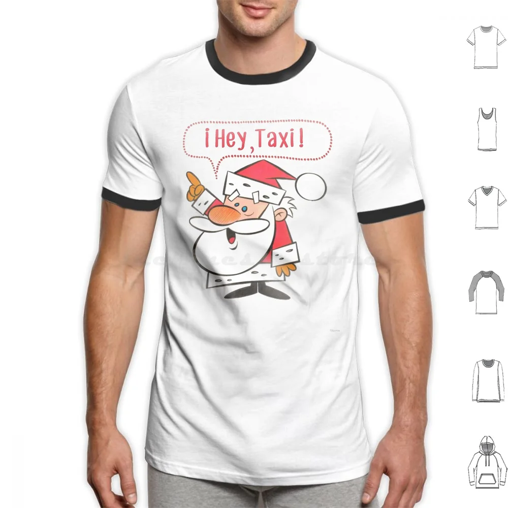 Santa Funny Cartoon T Shirt Cotton Men Women Diy Print Santa Claus San Nicolas Christmas North Pole Reindeer Sleigh Snow Belen