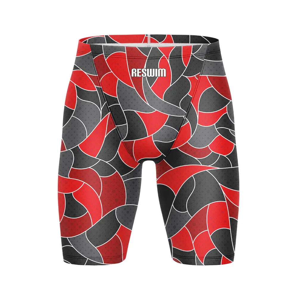 Men's Swim Jammer Athletic Training Swimsuit Beach Shorts Bathing Suit Durable Training Swimming Shorts Summer Surf Diving Pants