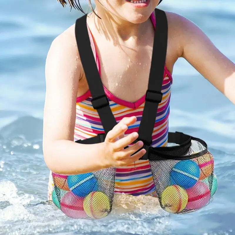 Mesh Beach Bag For Sand Toys Large Capacity Mesh Backpack Sturdy Buckle Design Travel Tote With Shoulder Strap For Sports Dance