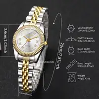 Luxury Rhinestone Women Watches Stainless Steel Band Quartz Wristwatch Clock Gift Reloj Mujer（Without Box） 6