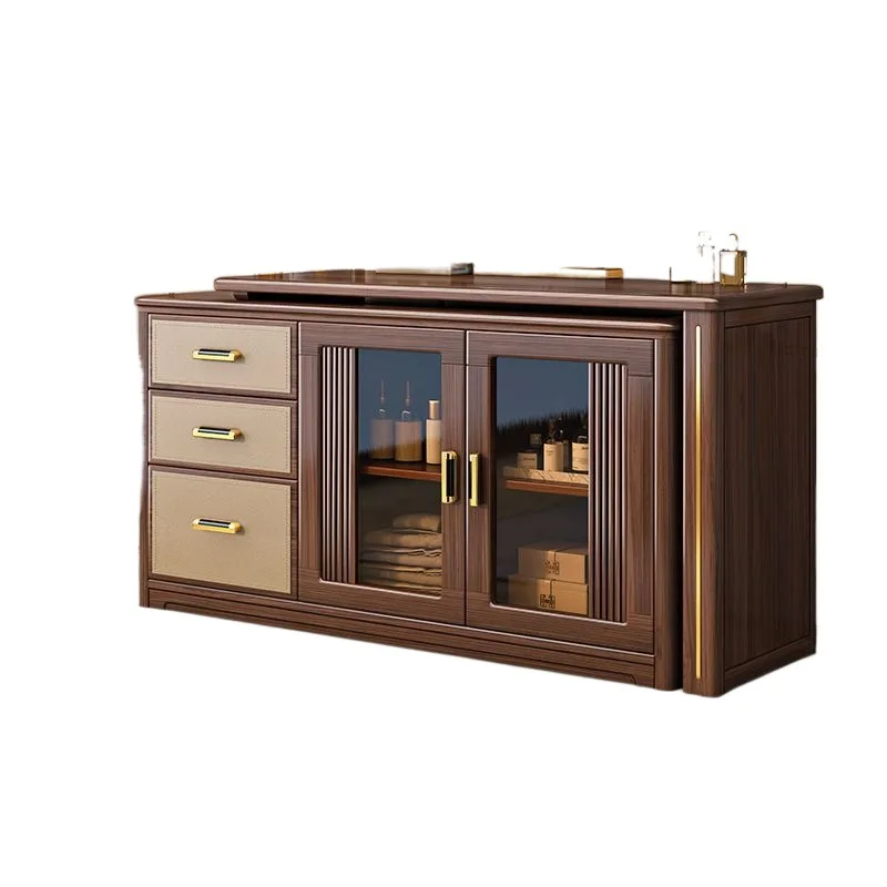 

Mobile solid wood dressing table storage cabinet in the bedroom