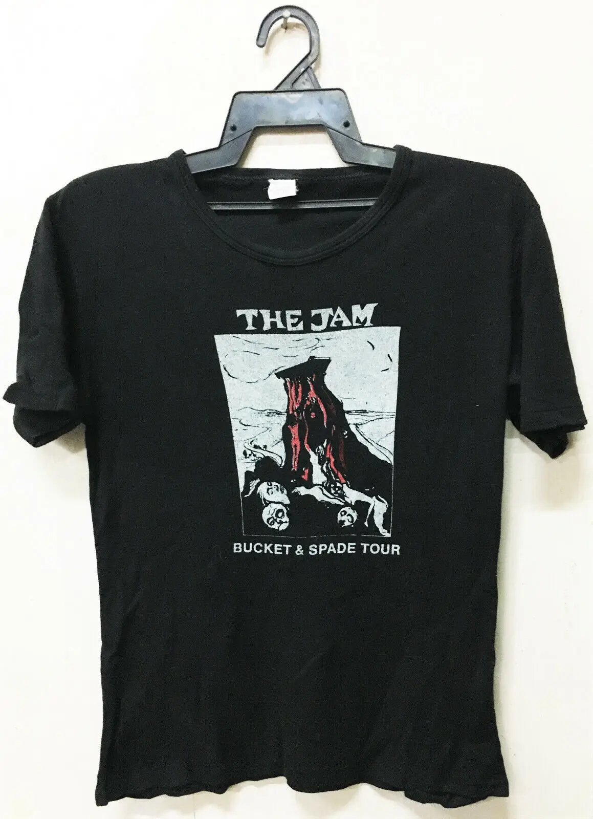 Vintage 1981 The Jam Funeral Pyre Punk Rock Concert Tour T Shirt Mod Paul Weller Maniche Lunghe O Corte