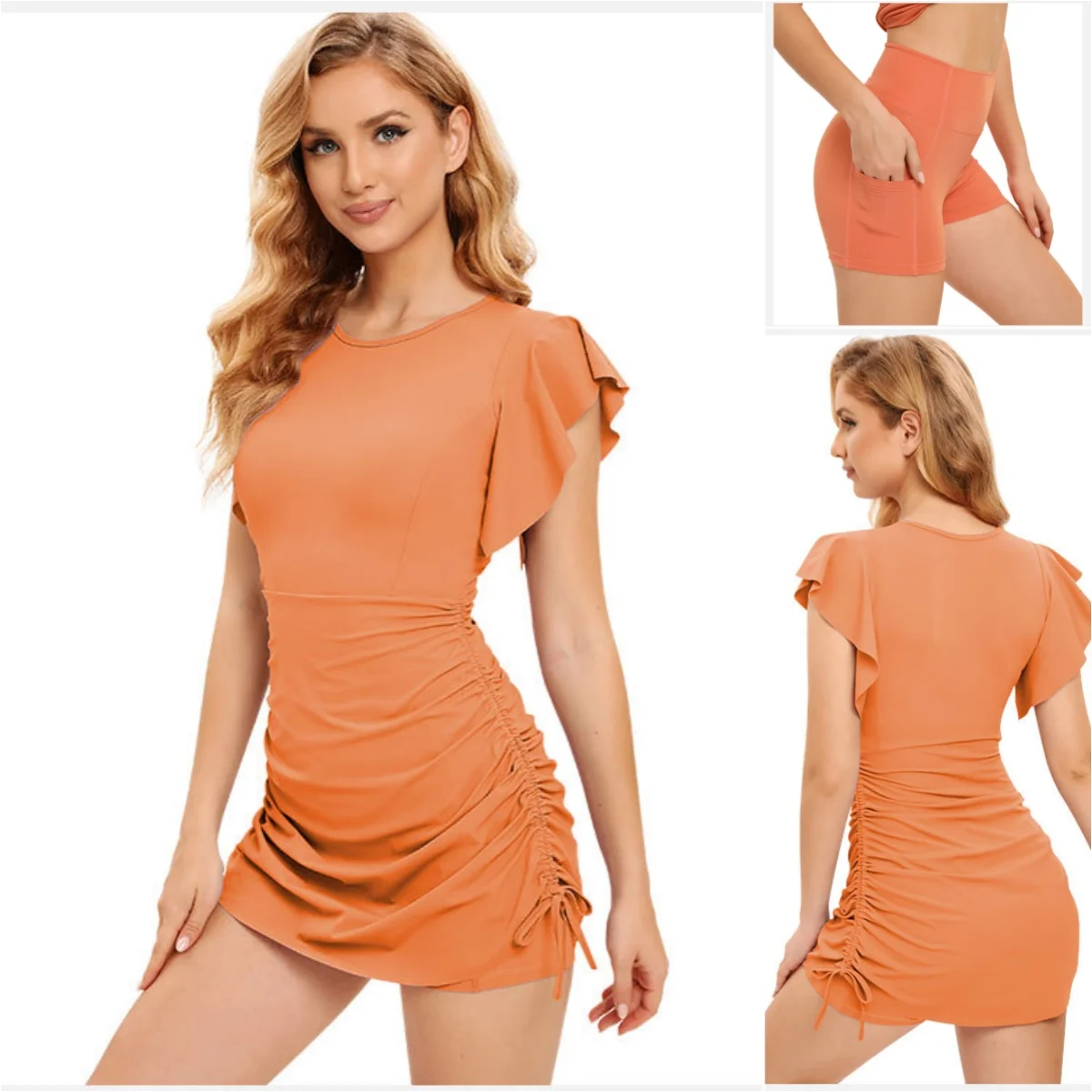 Women Tennis Dress Sports Golf Badmintion Dress Sleeveless Fitness Gym Skirt With Shorts Casual Women Tennis Sweatshirt