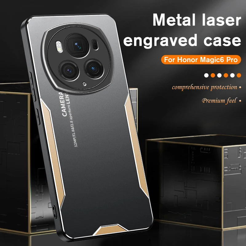 Custodia Per Telefono Con Struttura In Metallo Per Honor Magic 6 Pro 6Pro Magic6 Magic6Pro Cover Morbida Huawei Honer Honar Hone 6 Magic Honor Magic6