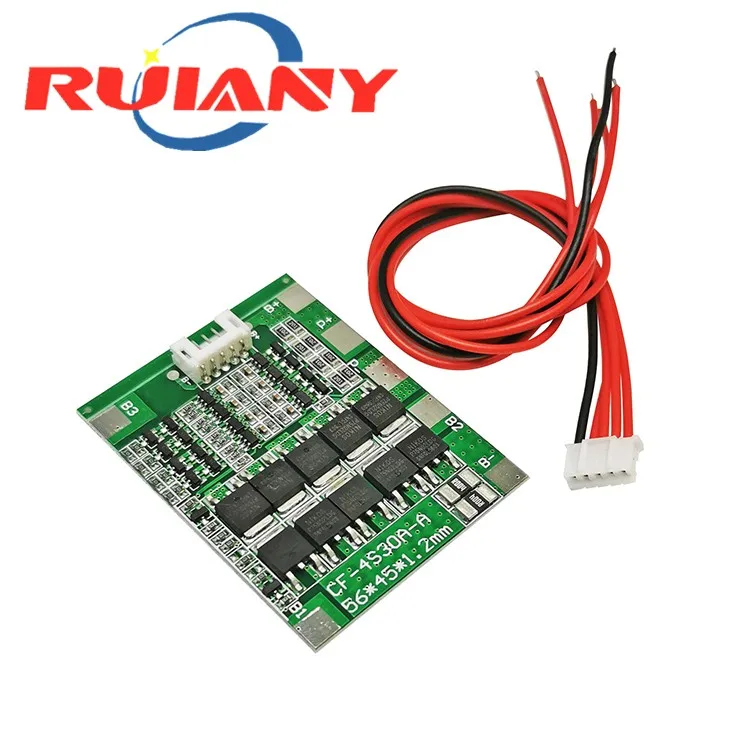 4S 30A 14.8V Li-Ion Lithium 18650 Batteria Bms Pack Pcb Protection Board Balance Circuiti Integrati