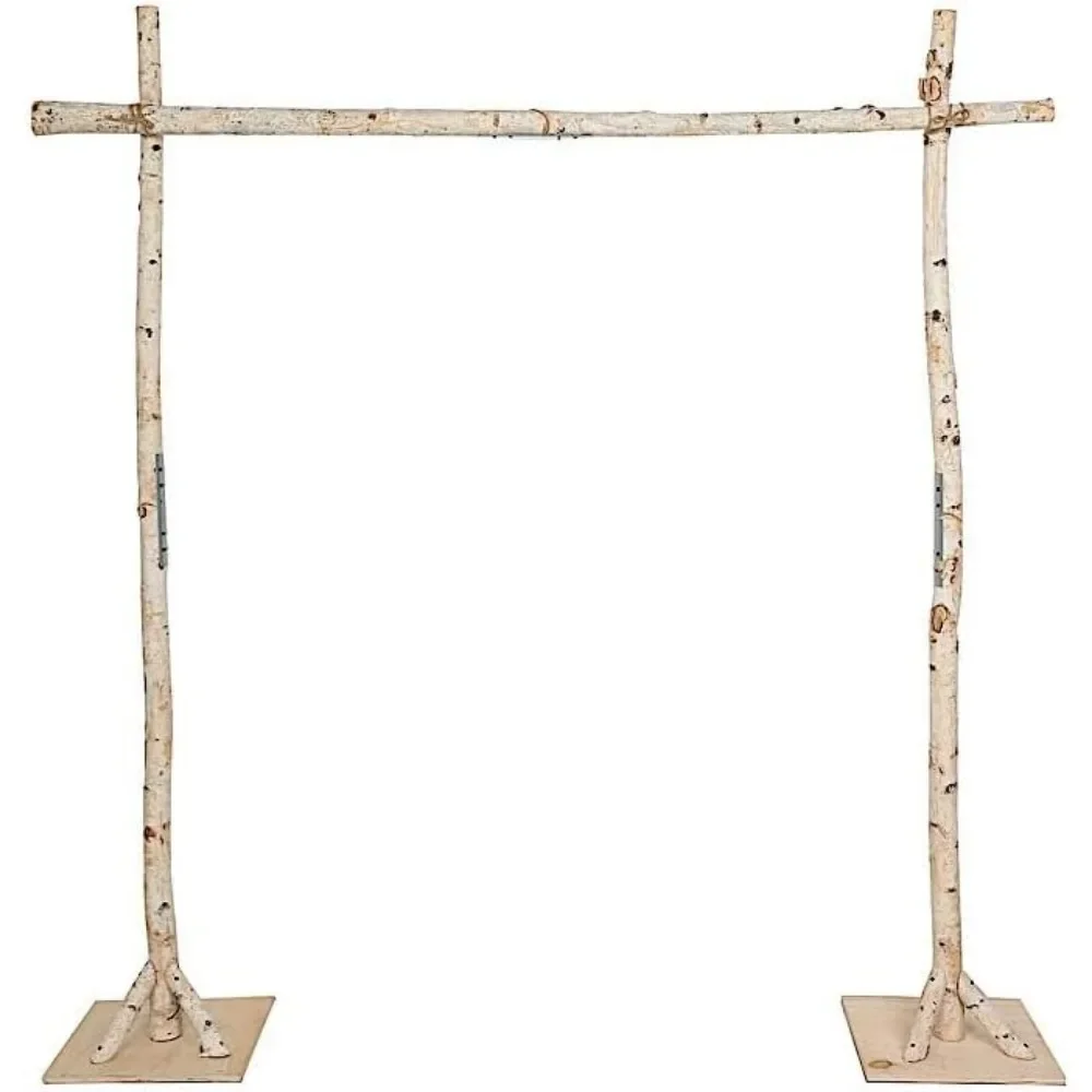 7.5 feet Natural Birch Wood Square Backdrop Stand Wedding Arch Wedding Party Event Reception Home Decorations Supplies