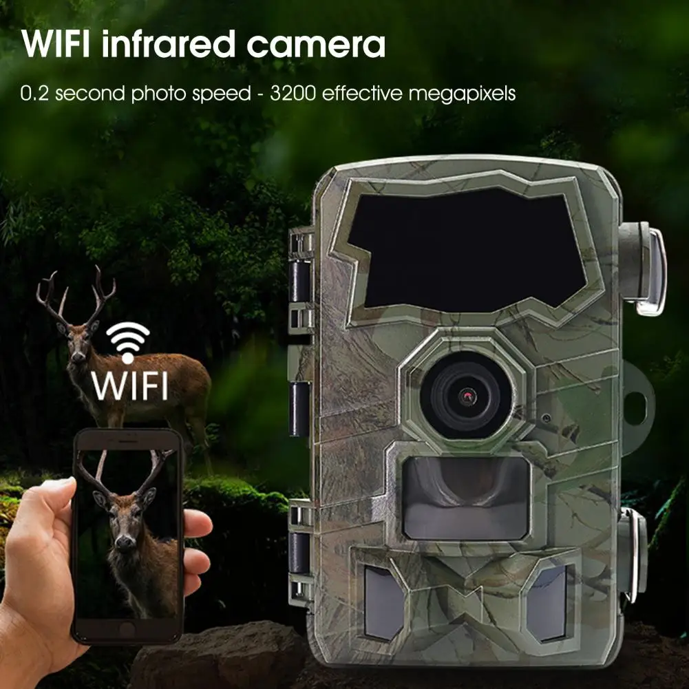 

1 Set Perfect Support WiFi Connection Easy to Operate Hunting Night Shot Infrared Trail Camera with 40 LED for Gift