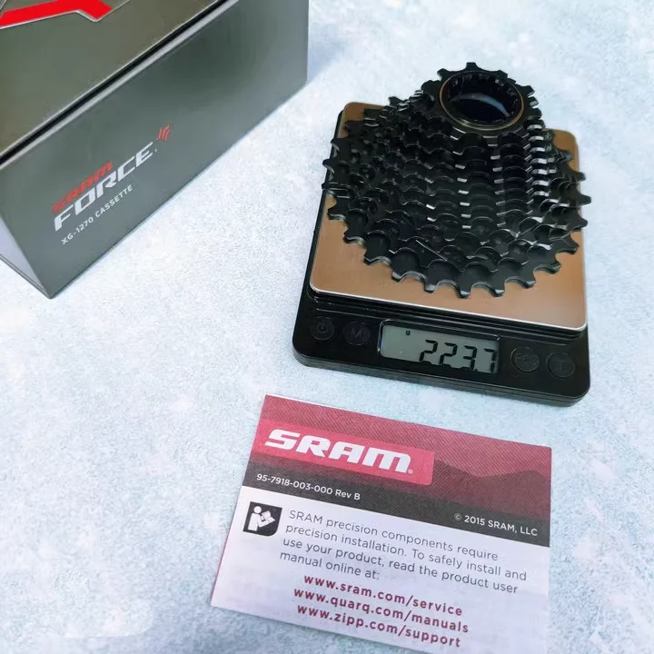 SRAM Force XG-1270 Cassette 10-tooth start helps provide a wider