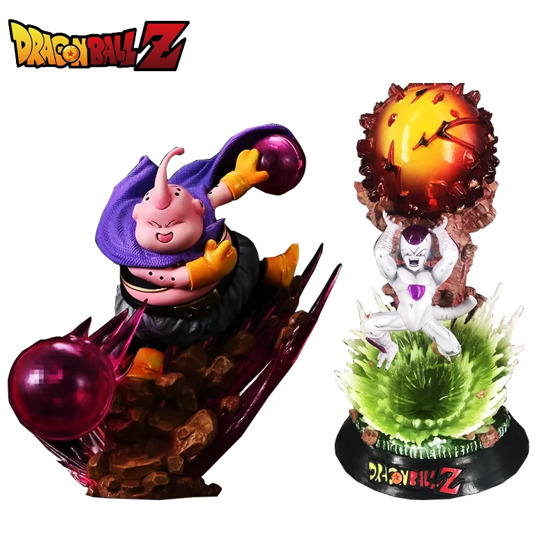 

Dragon Ball Action Figrue Gk Frieza Majin Buu Figures Anime Luminous Collectible Doll Toys Model Desktop Ornaments Kids Gift