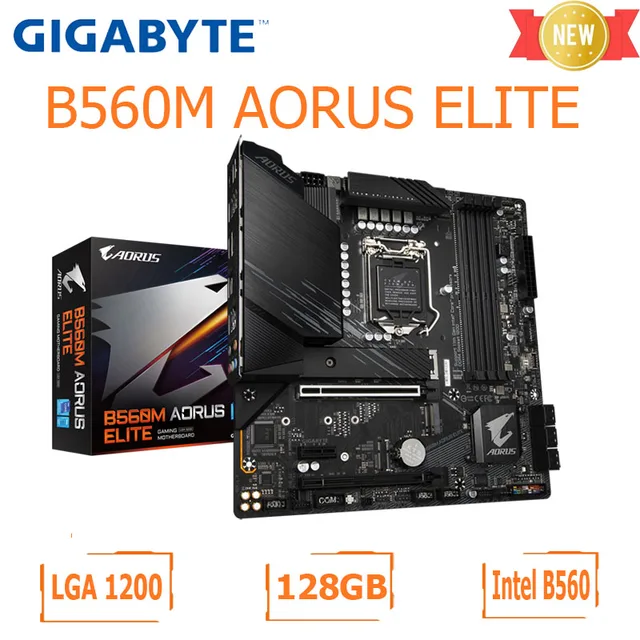 Gigabyte B560M AORUS ELITE LGA 1200 Motherboard DDR4 128GB Intel B560 Desktop Mainboard LGA 1200 PCI-E 4.0 Micro ATX NEW 1