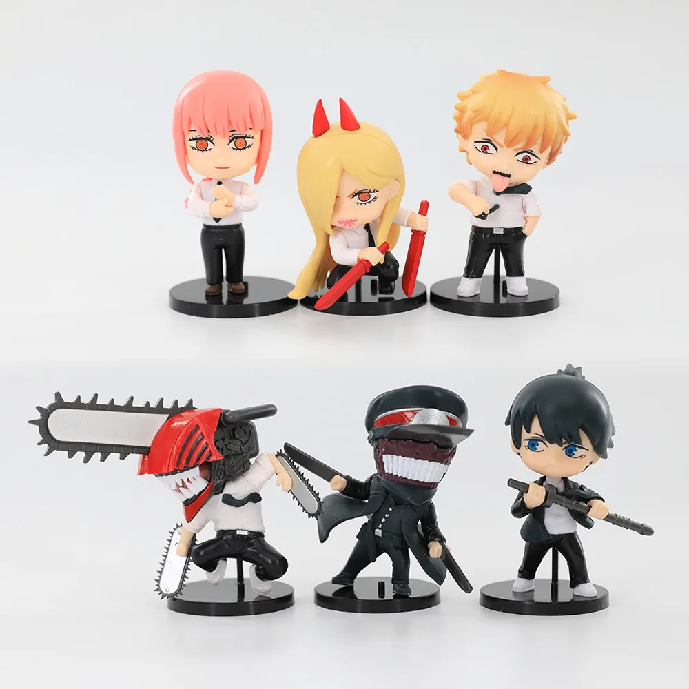 

2023 Chainsaw Man Figure Toys Pochita Power Model Anime Dolls For Kids Children Gift 6pcs/set