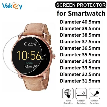 10PCS Pellicola protettiva per schermo Smart Watch Diametro 32,5mm 33,5mm 34,5mm 35,5mm 36,5mm 37,5mm 38,5mm 39,5mm 40,5mm Pellicola in vetro temperato