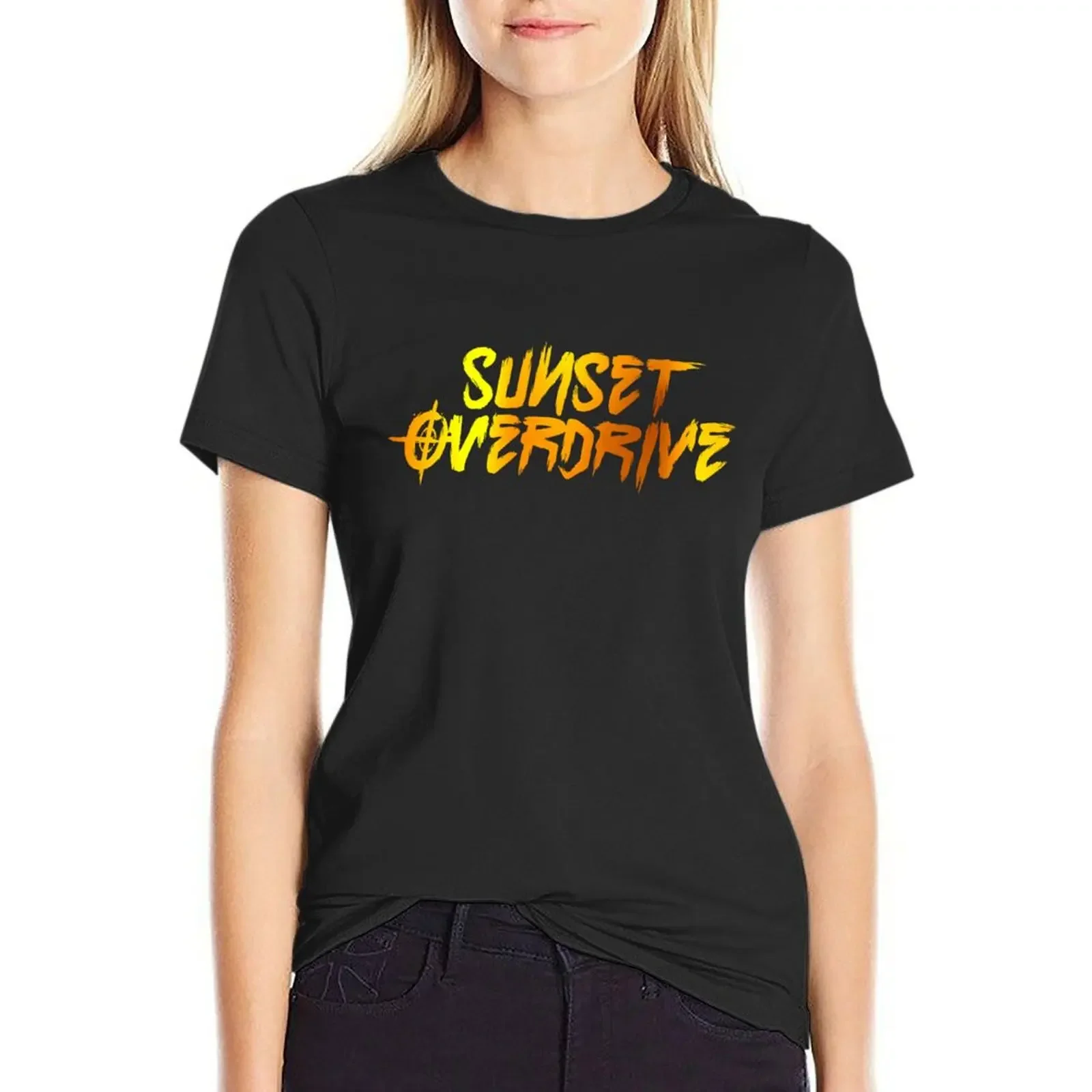 

Sunset City T-shirt female oversized kawaii clothes t-shirts for Women cotton