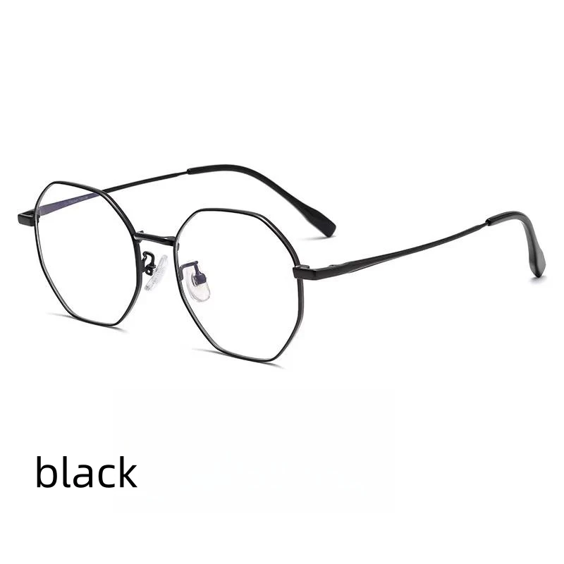 

52mm Fashion Glasses Women's Comfortable Vintage Polygon Pure Titanium Eyewear Prescription Eyeglasses Frame For Men 121211T