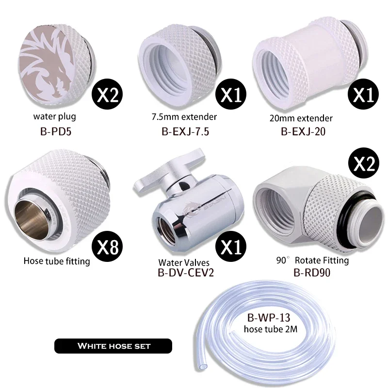 Bykski Kit de Encaixe de Tubo Macio Mangueira pc com Resfriamento por Água od 13 16 mm - Imagem 2