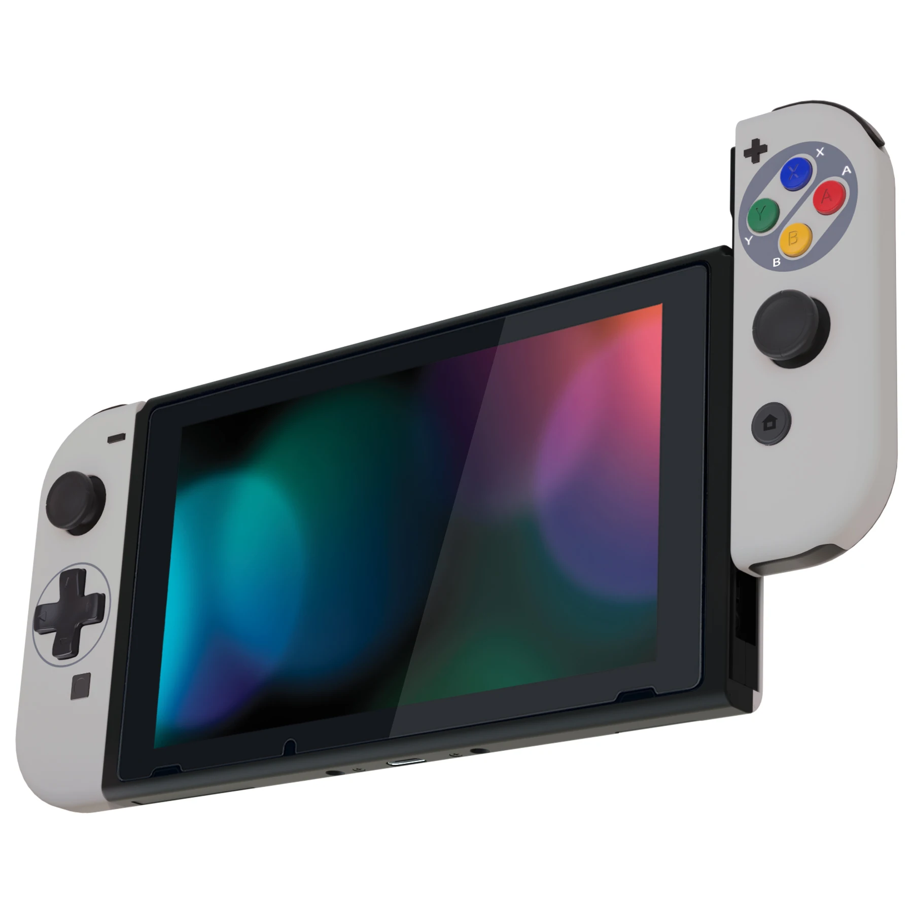Caso Controlador Joy-Con, Toque Suave Clássico, OLED, Botões, SNES