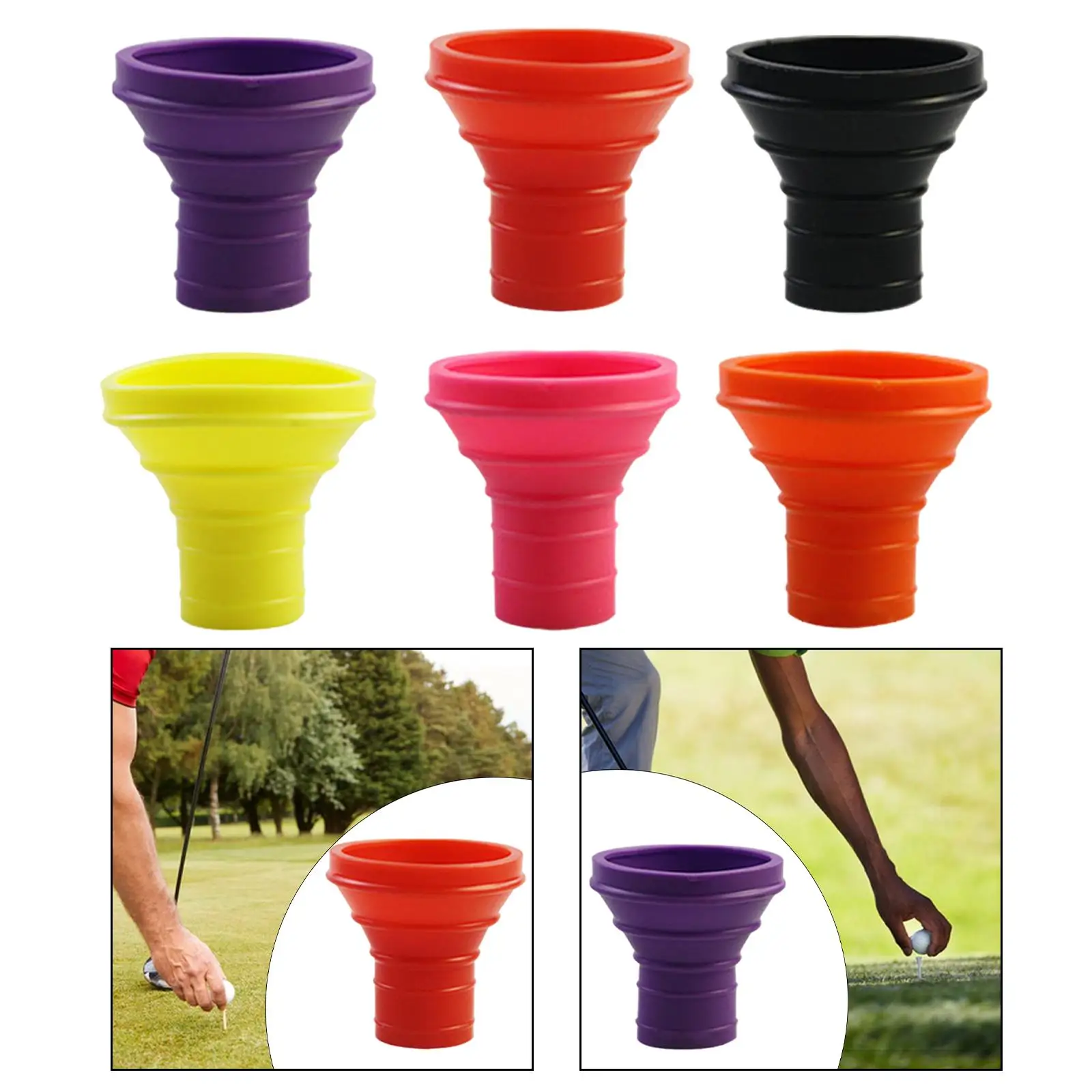 Golf Ball Retriever, Golf Ball Grabber, Picker Rubber for Golf Putter Training