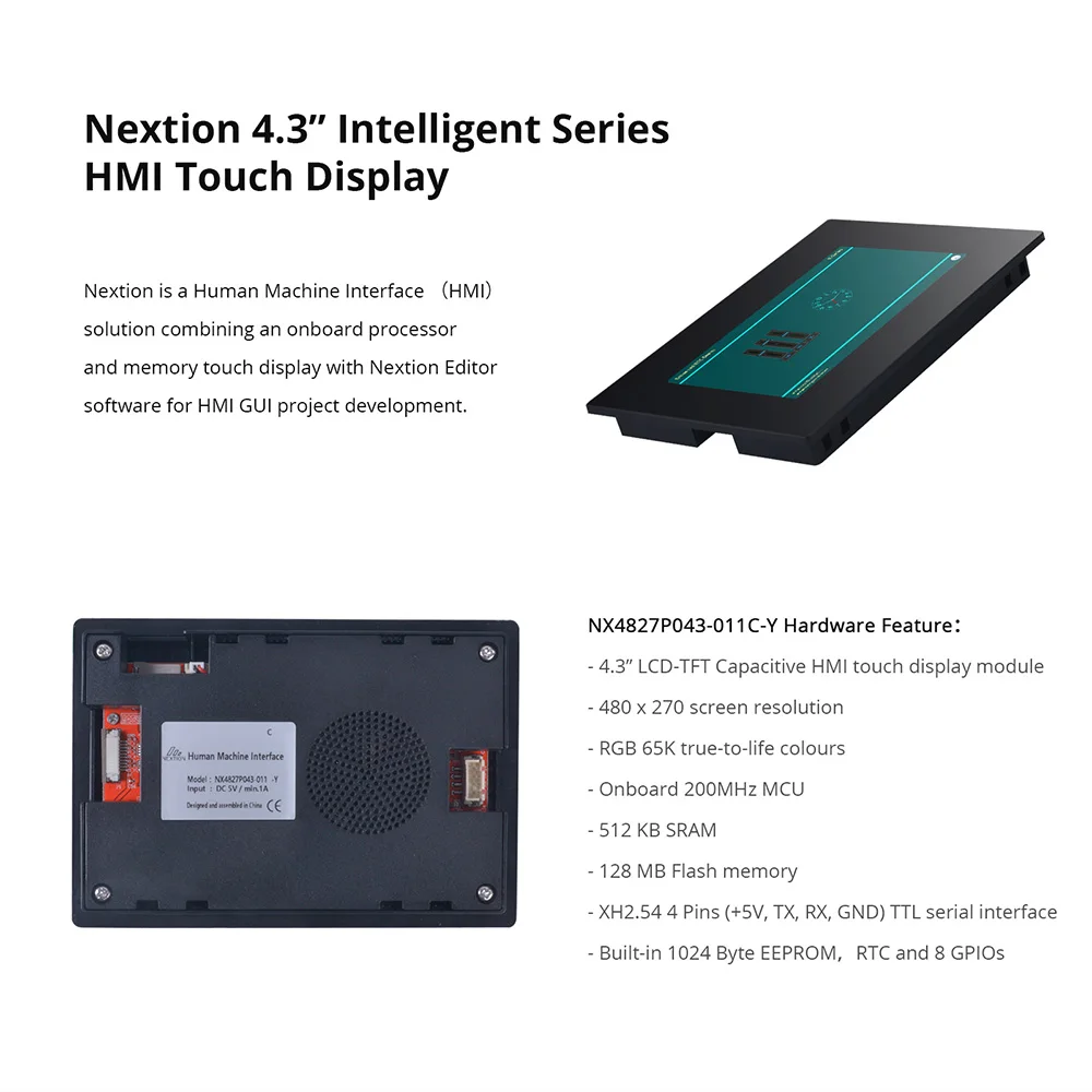 Nextion 4.3" Edge Series HMI Touch Display, NX Produktbild-Vorschau 12