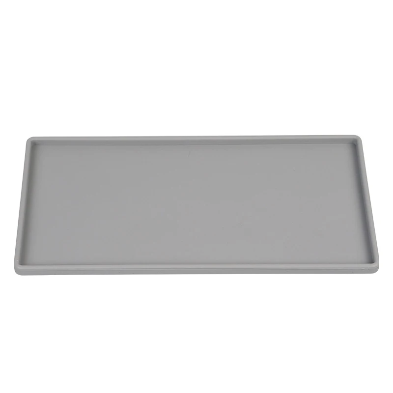 Description Picture 2 of itemSilicone Plastic Flat Tray 276mm Square Anti-slip Twistable Stand Mobile Holder Bathroom Soap Tray Coffee Tea Cutlery Holder