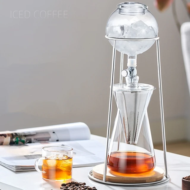 GIANXI Ice Drop French Press Coffee Pot Glass Handmade Extraction Pot Transparent Drip-type Coffee Maker Coffeeware Teaware 1