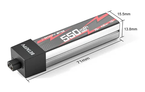 BETAFPV 2S HV 7.6V 550mAh 75C Lipo BT3.0 BETAFPV 2S HV 7.6V 550mAh 75C Lipo BT3.0