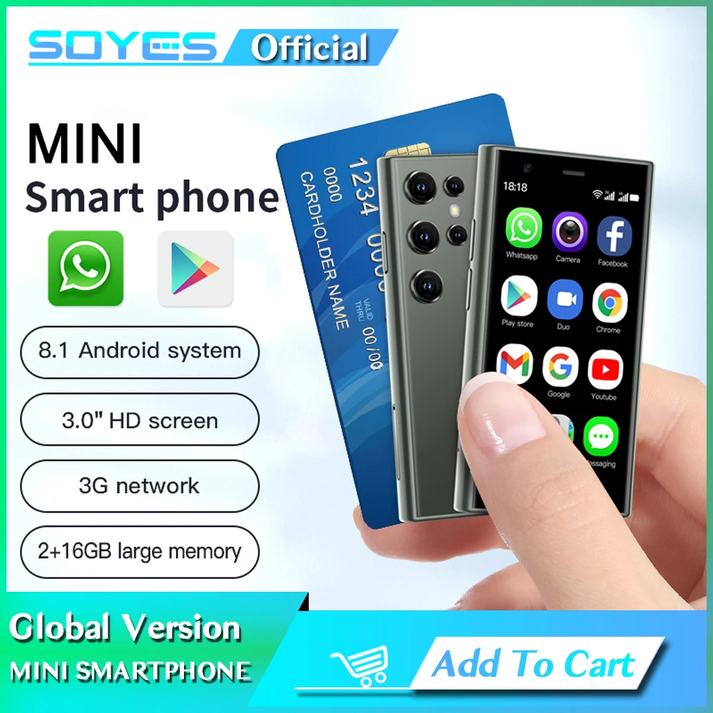 Soyes S23 Pro Smartphone Ultrasottile 2Gb Ram 16Gb Rom Android8.1 Dual Sim Standby 1000Mah 3G Telefono Cellulare Compatto Di Rete