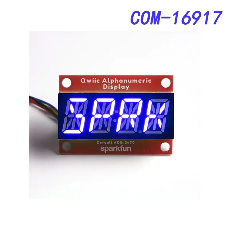 

COM-16917 SparkFun Qwiic Alphanumeric Display - Blue