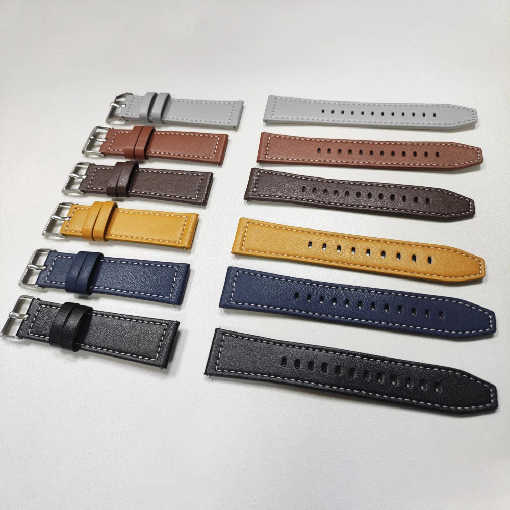 รูปสินค้า สายนาฬิกาหนัง 20-22 มม. เปลี่ยนสายได้ สำหรับ HUAWEI WATCH GT 6/Pro/GT5/GT4/GT3/GT2/Watch 5/4/3 Pro