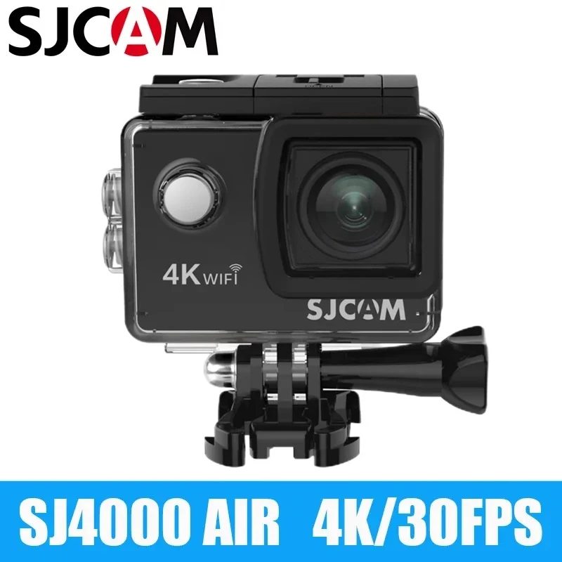 SJCAM SJ4000 에어 액션 카메라, 와이파이 스포츠 비디오 카메라, 오토바이 자전거 헬멧 방수 캠, 4K, 30PFS, 1080P, 4 배 줌, 2.4G