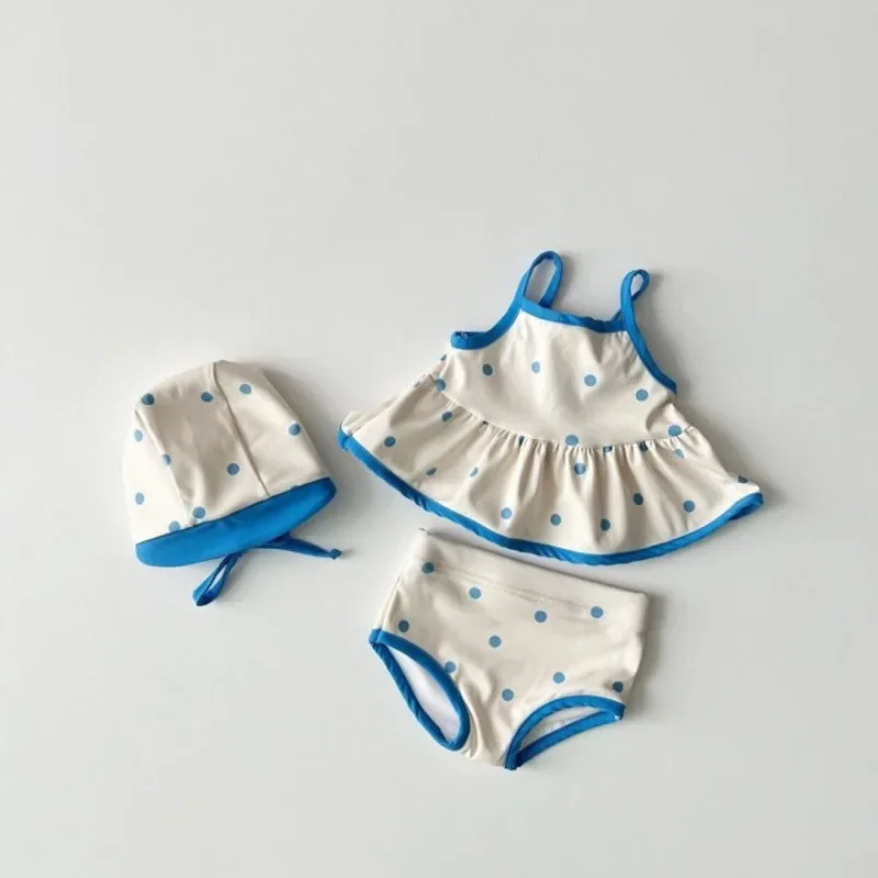 Children Swimwear Swimwear For Children Summer Girls Swimsuit 3 Pieces Swimsuit 1-5T Girl Sleeveless Swimming Wear Rainbow Mermaid Bathing Suits