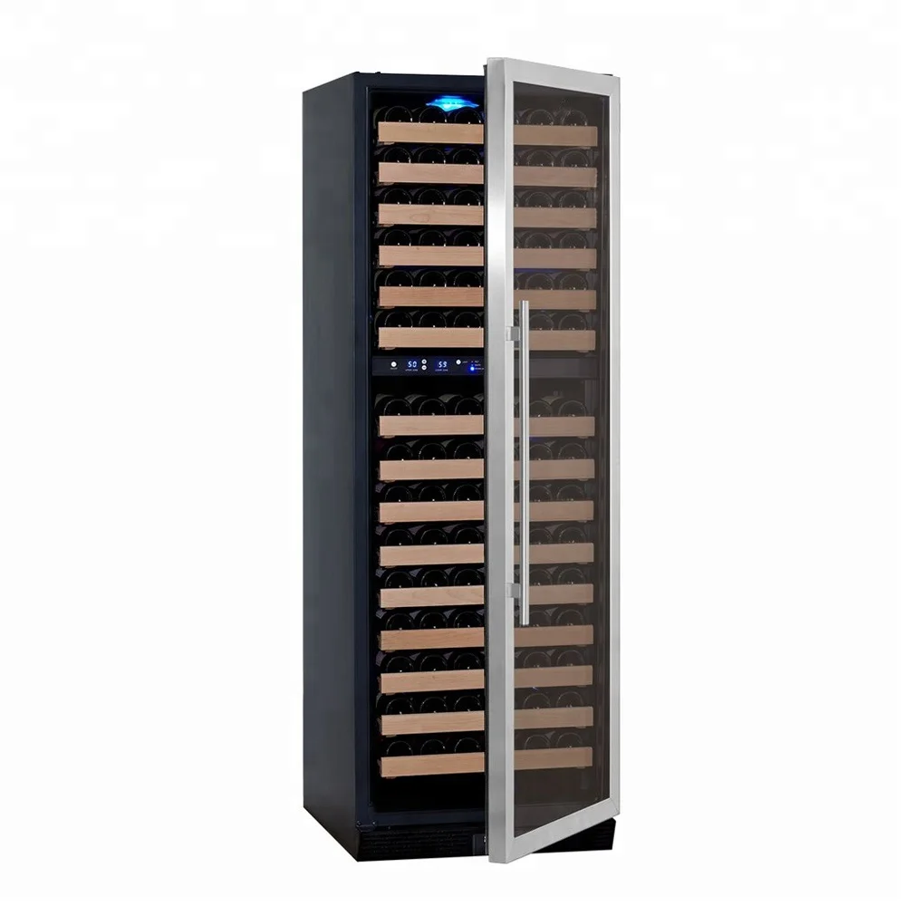 Bottles Built In Dual Zone Large Stainless Steel Wine Fridge Cellar Cooler Refrigerators