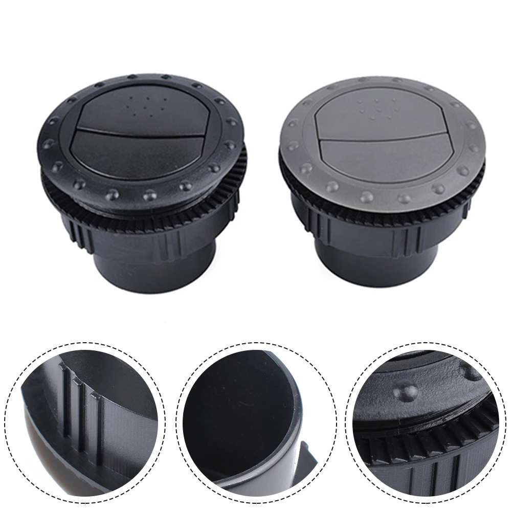 60mm Car Vent Air Conditioner Deflector Outlet Air Outlet Round Interior Vents For RV Bus Truck Car Accessories rv vents skylight insulator cover waterproof blackout covers magnetic rv sunshades blackout vents cover travel accessories