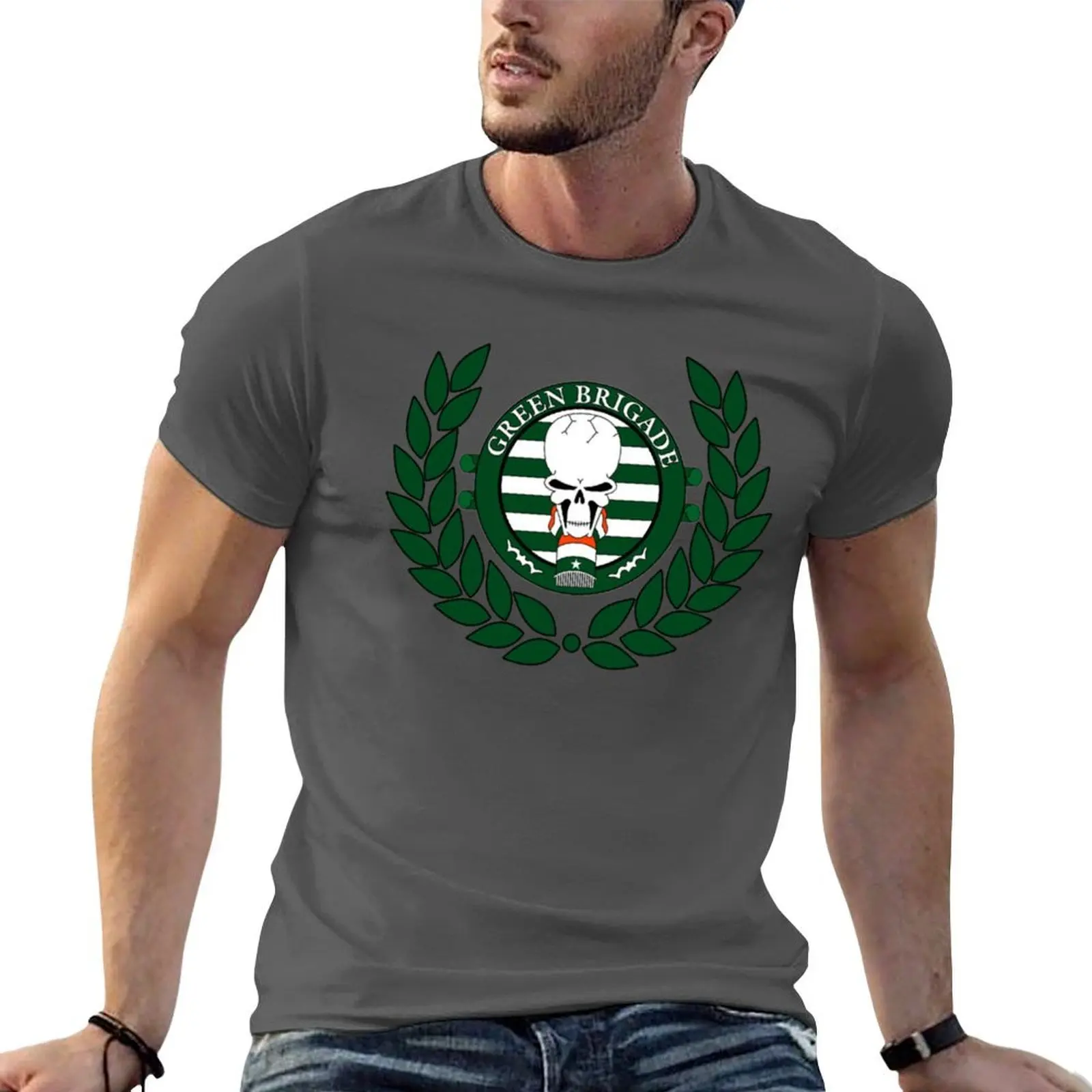 Green Brigade Celtic Men's Cotton Graphic Designer T-Shirt