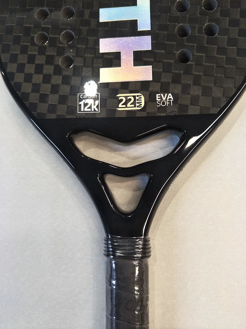 Carbon Fiber 12k Beach Tennis Racket Soft Eva Glowing Sand Shiny Gradient Color Paddle For Female Mens With Cover Bag
